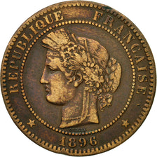 Münze, Frankreich, Cérès, 10 Centimes, 1896, Paris, S+, Bronze, KM:815.1