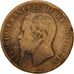 Moneta, Italia, Vittorio Emanuele II, 10 Centesimi, 1863, MB, Rame, KM:11.2
