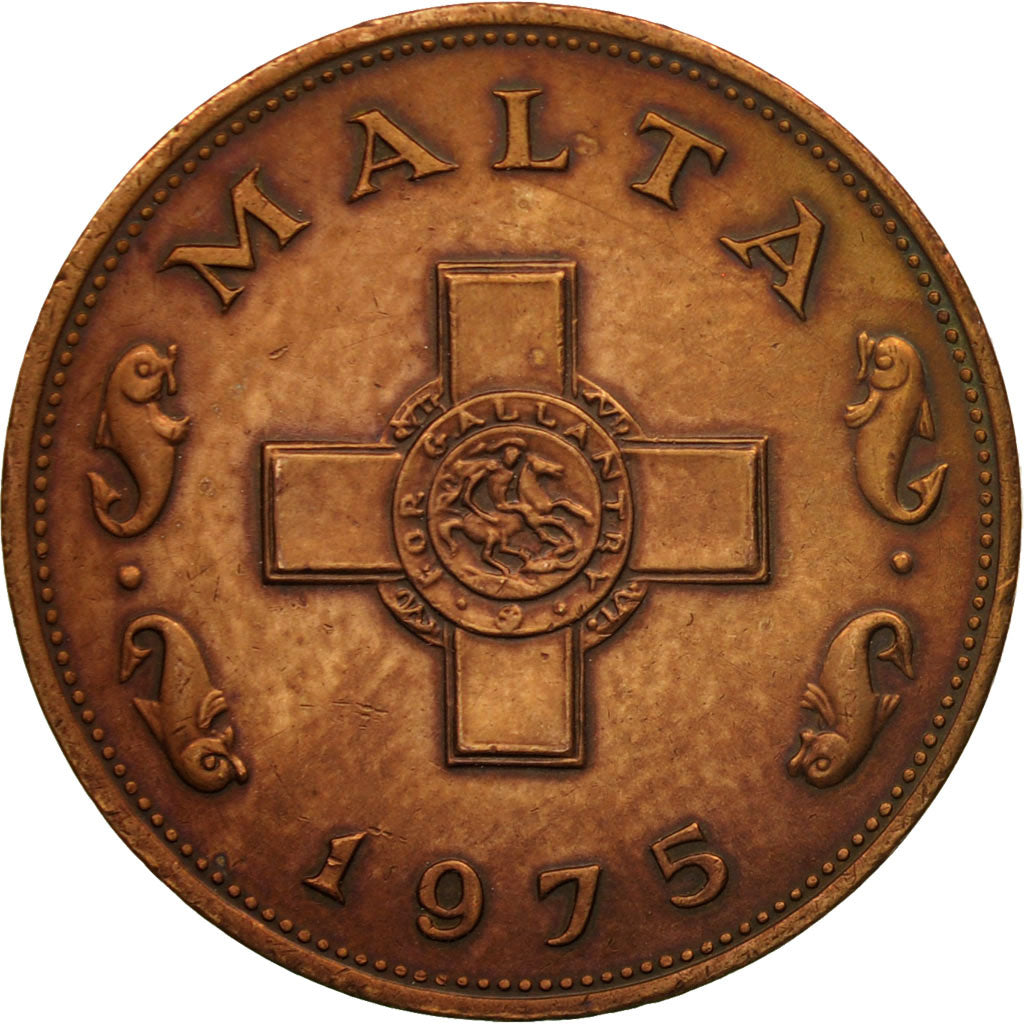 Münze, Malta, Cent, 1975, British Royal Mint, S+, Bronze, KM:8