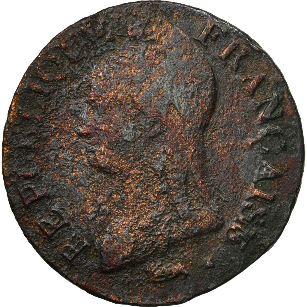 Munten, Frankrijk, Dupré, 5 Centimes, 1799, Metz, FR, Bronze, KM:640.2