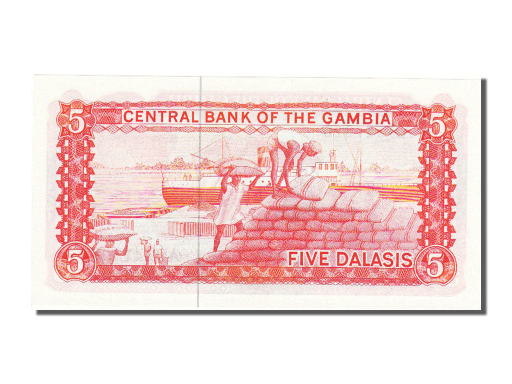 Banconote, Gambia, 5 Dalasis, FDS