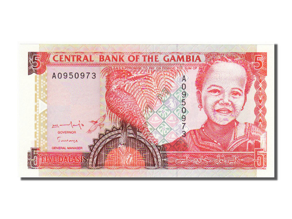 Banknote, Gambia, 5 Dalasis, 1996, UNC(65-70)