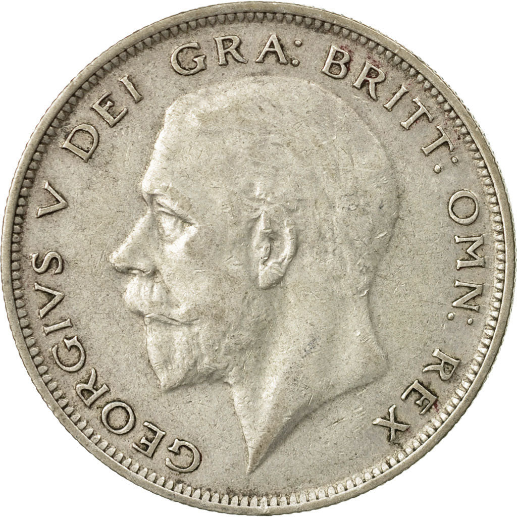 Munten, Groot Bretagne, George V, 1/2 Crown, 1928, FR+, Zilver, KM:835