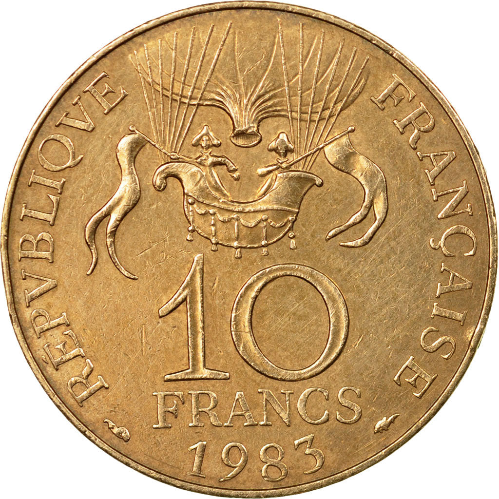 Coin, France, La conquête, 10 Francs, 1983, Paris, EF(40-45), Nickel-Bronze