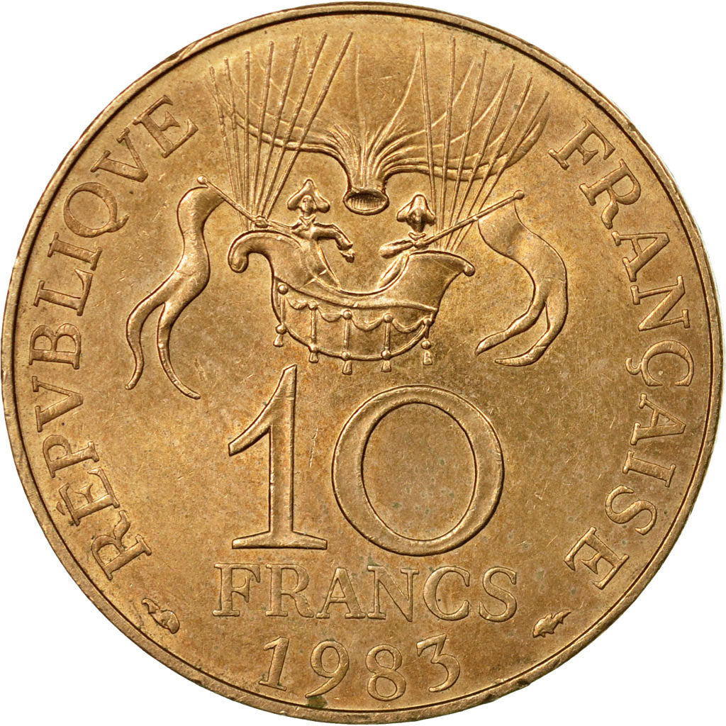 Moneta, Francja, La conquête, 10 Francs, 1983, Paris, EF(40-45), Nikiel-Brąz
