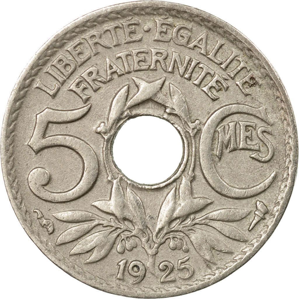 Coin, France, Lindauer, 5 Centimes, 1925, Paris, EF(40-45), Copper-nickel
