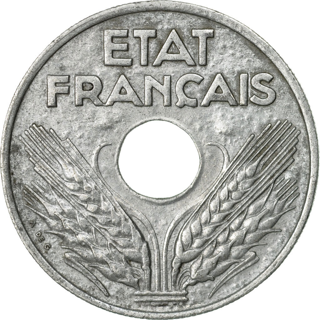Moneta, Francia, État français, 20 Centimes, 1942, Paris, BB, Zinco, KM:900.1