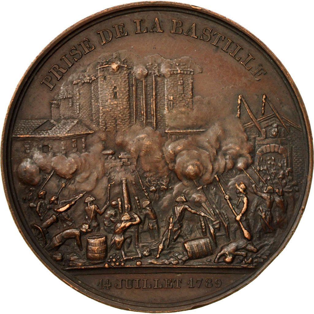 Francia, Medal, Prise de la Bastille , Donjon de Vincennes, 1844, Rogat, MBC