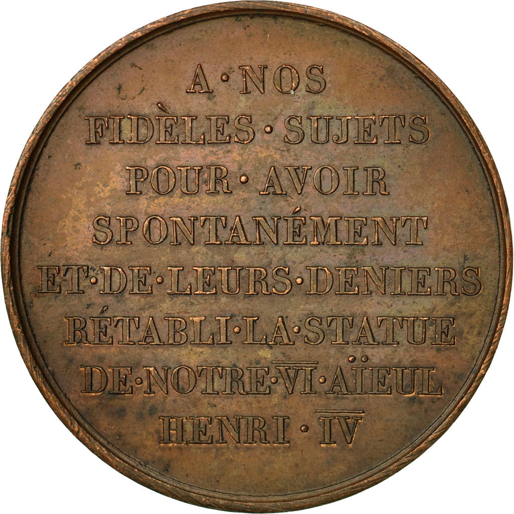 France, Medal, Henri IV / Louis XVIII, Undated, Gayrard, TTB+, Cuivre