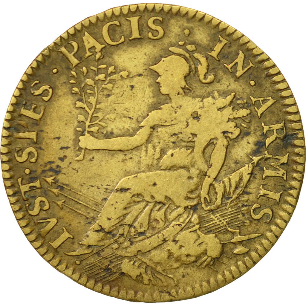 Francia, Token, Louis XIV, Préliminaires de la Paix de Munster, BC+, Latón