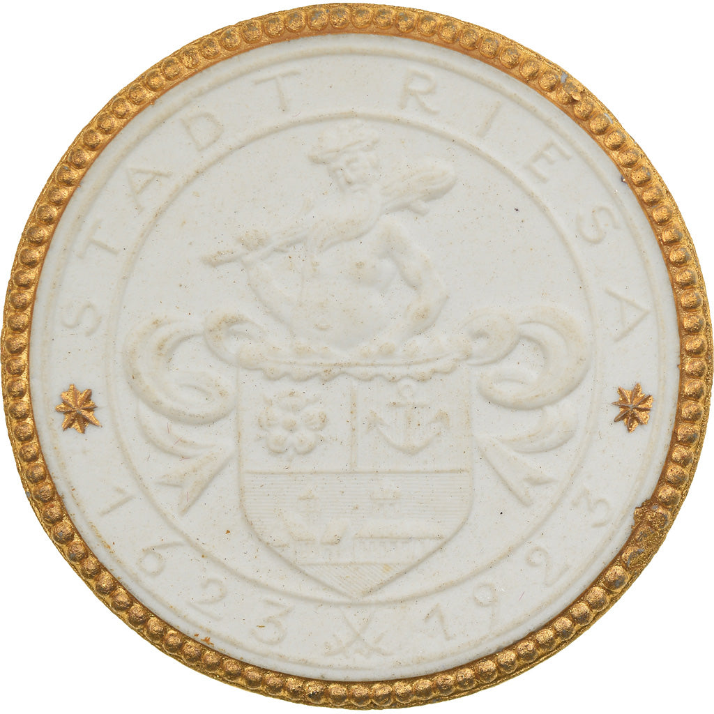 Niemcy, Medal, Riesa, 300 Jahrfeier der Stadt, 1923, MS(60-62), Porcelana