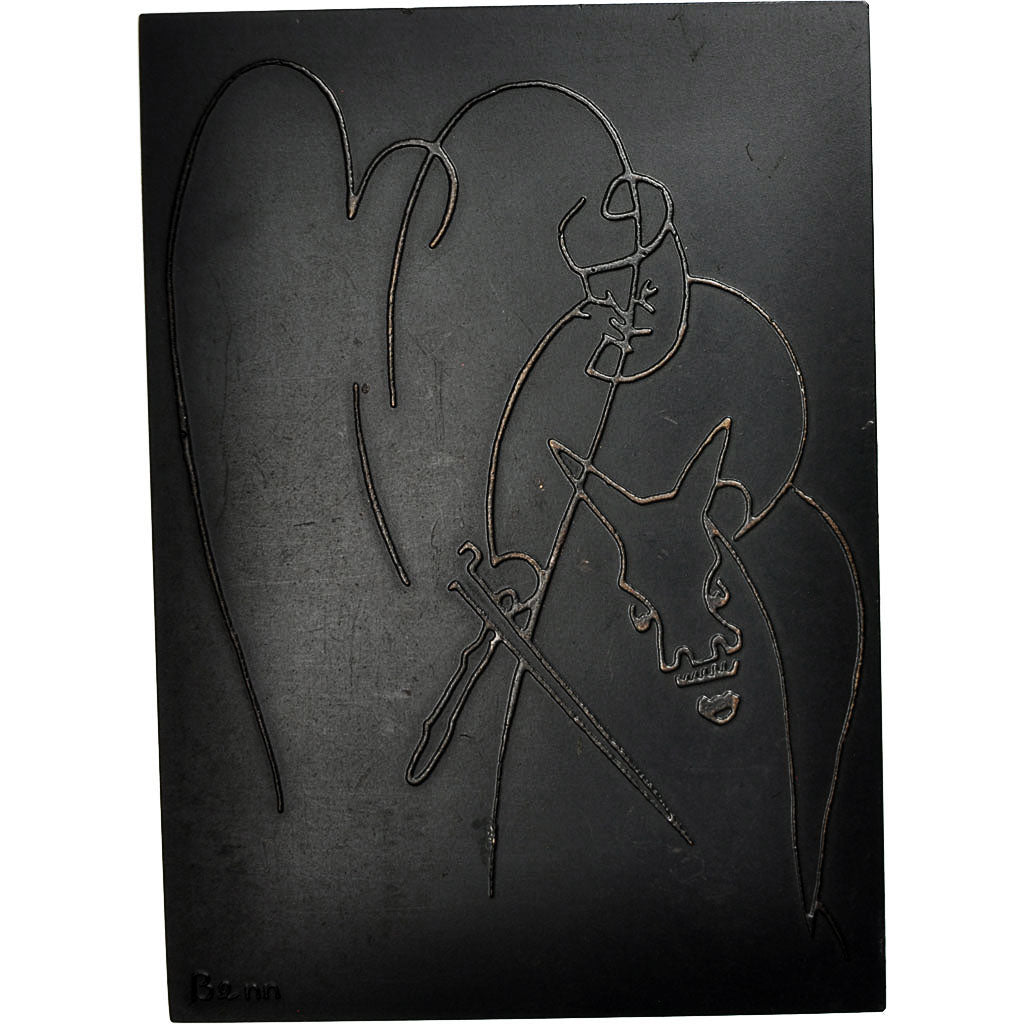 France, Medal, Table de la loi Moïse, 1950, Benn, SPL, Bronze