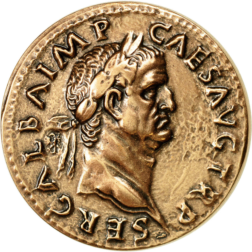 Francja, Medal, Reproduction Monnaie Antique, Galba, MS(64), Miedź