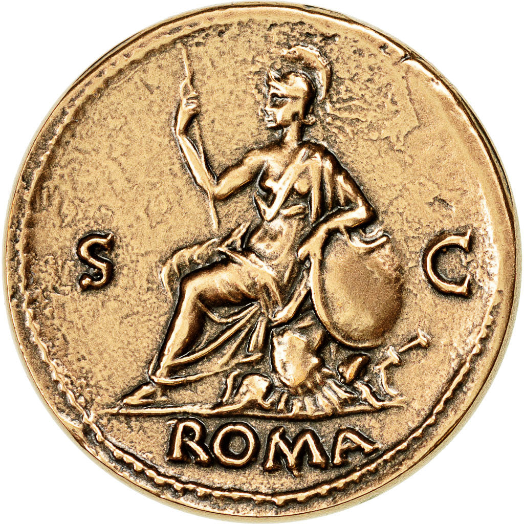 Francja, Medal, Reproduction Monnaie Antique, Galba, MS(64), Miedź