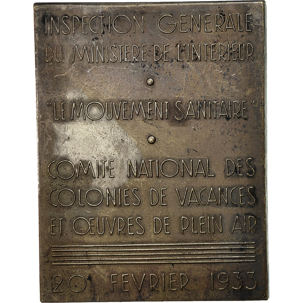 Francja, Medal, Docteur Georges Dequidt, Comité des Colonies de Vacances, 1933