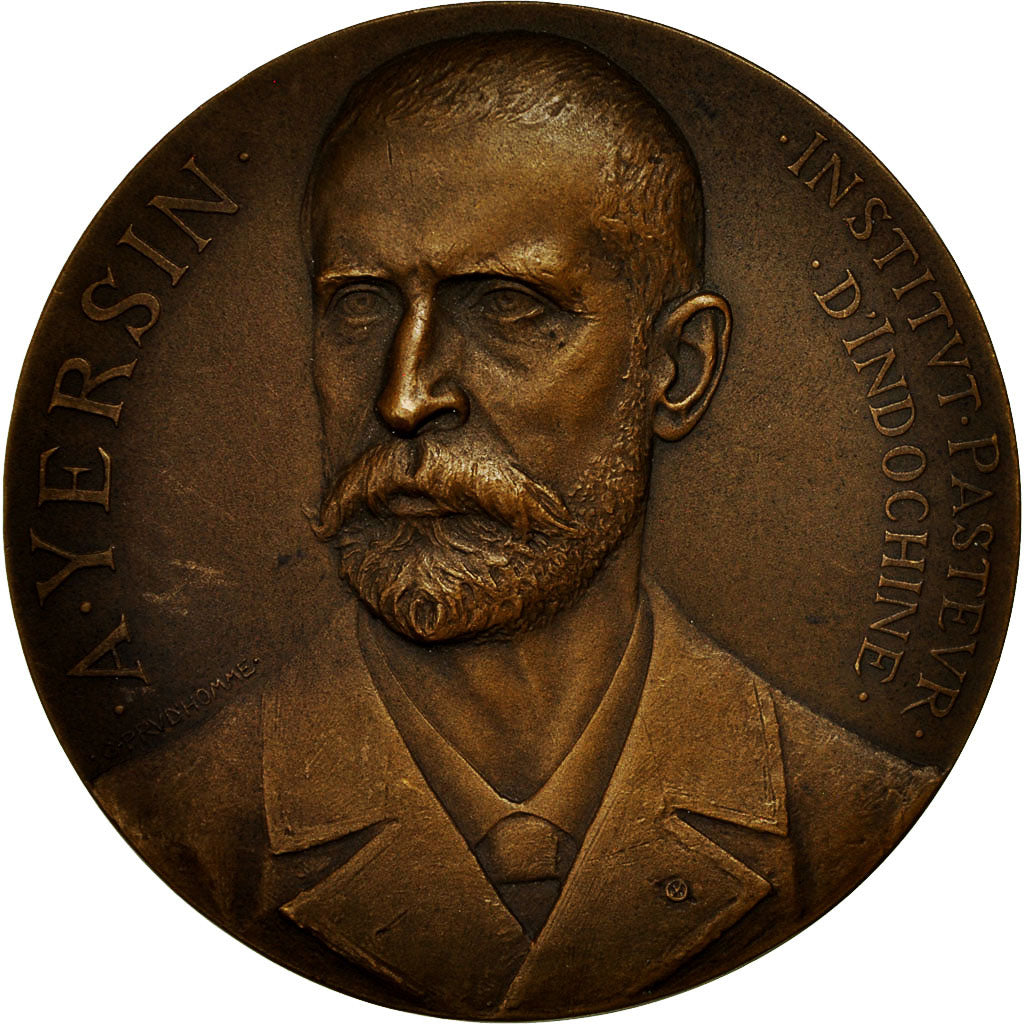 France, Medal, Indochine, A.Yersin, Institut Pasteur colonial, 1893