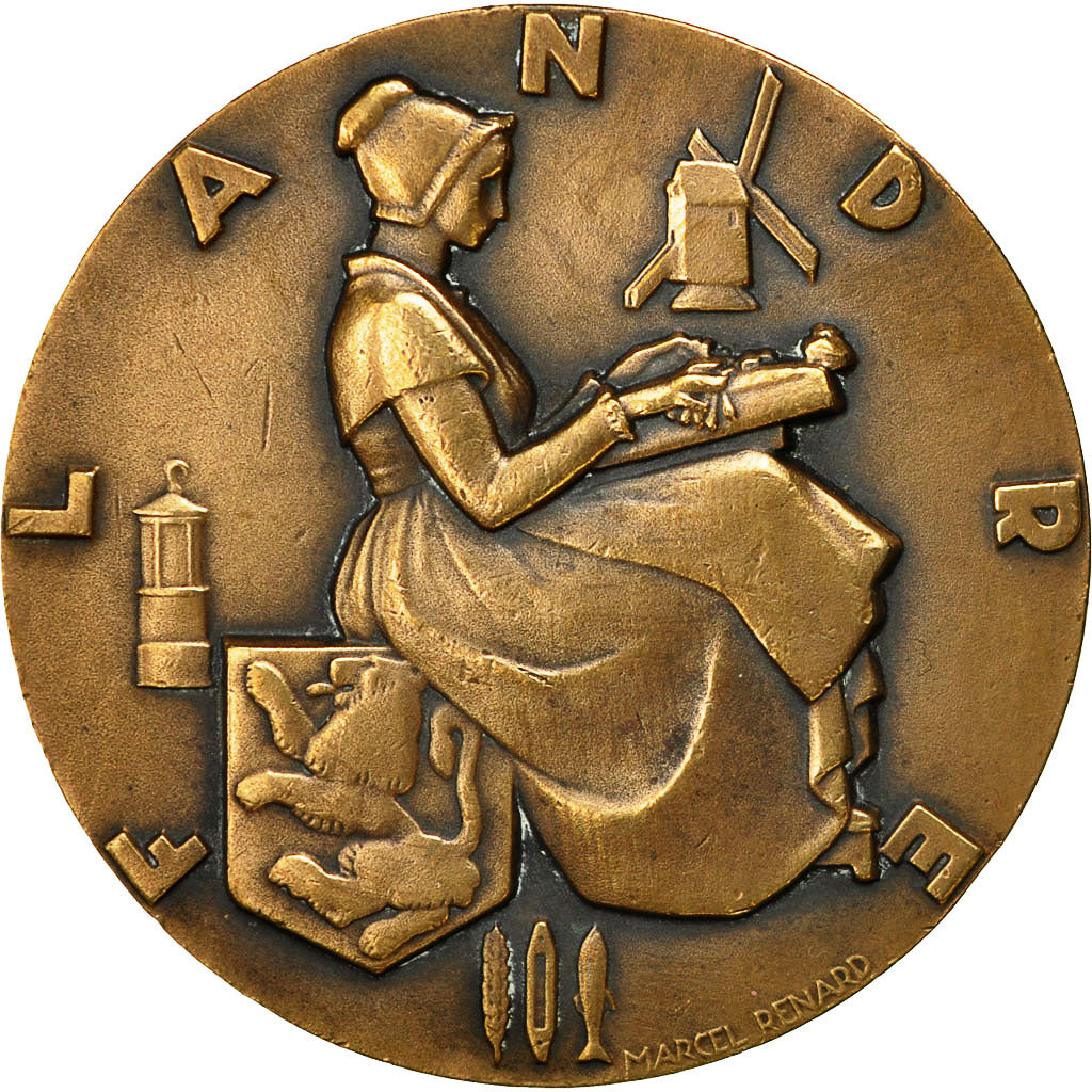 Frankreich, Medal, Compagnie Générale Transatlantique, Flandre, Renard, UNZ