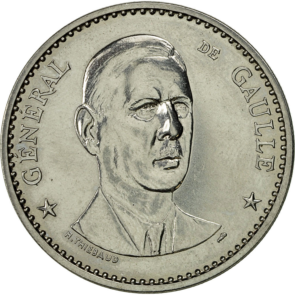 Francja, Medal, Général De Gaulle, Thiébaud, MS(63), Nikiel