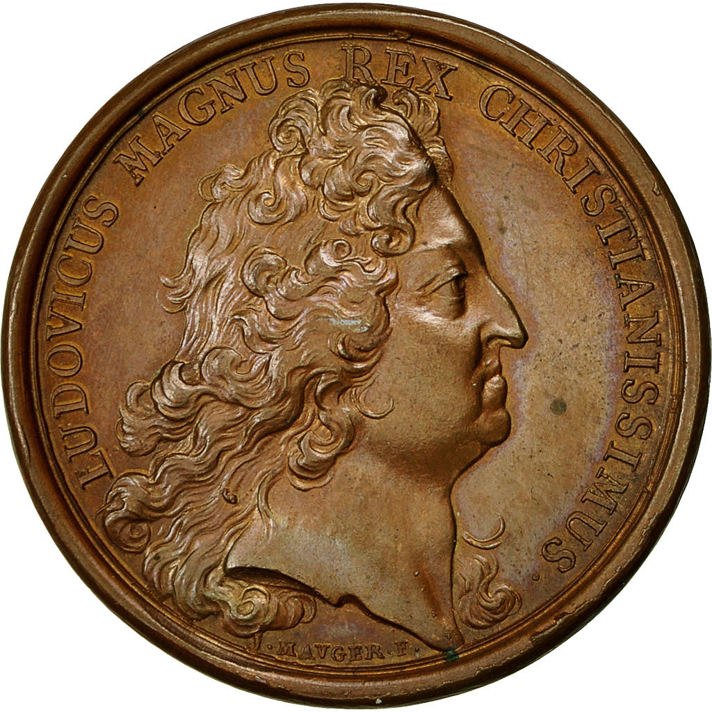 Francja, medal, Ludwik XIV, 1649, Brązowy, Mauger, MS(60-62)