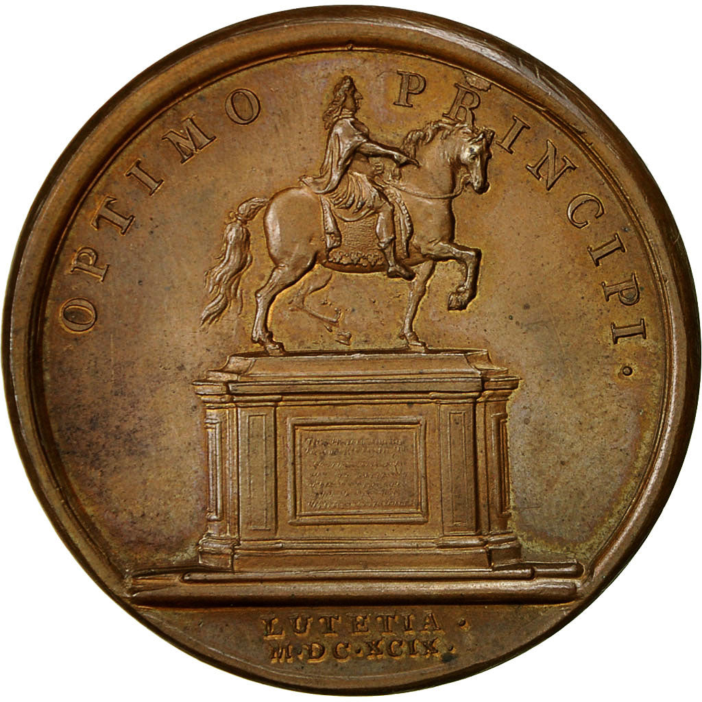 Francja, medal, Ludwik XIV, 1649, Brązowy, Mauger, MS(60-62)