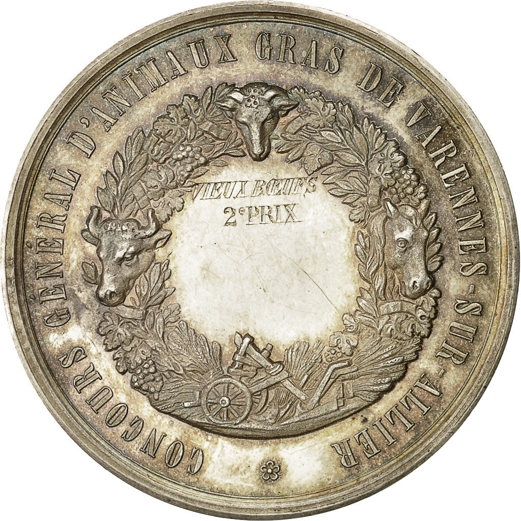 France, Medal, Concours Général d'Animaux Gras de Varennes, MS(60-62), Silver