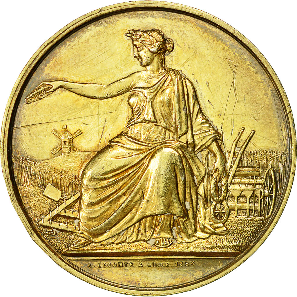 France, Medal, Comice Agricole de l'Arrondissement de Lille, Lecomte, MS(60-62)