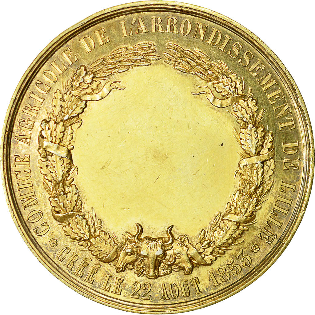 France, Medal, Comice Agricole de l'Arrondissement de Lille, Lecomte, MS(60-62)