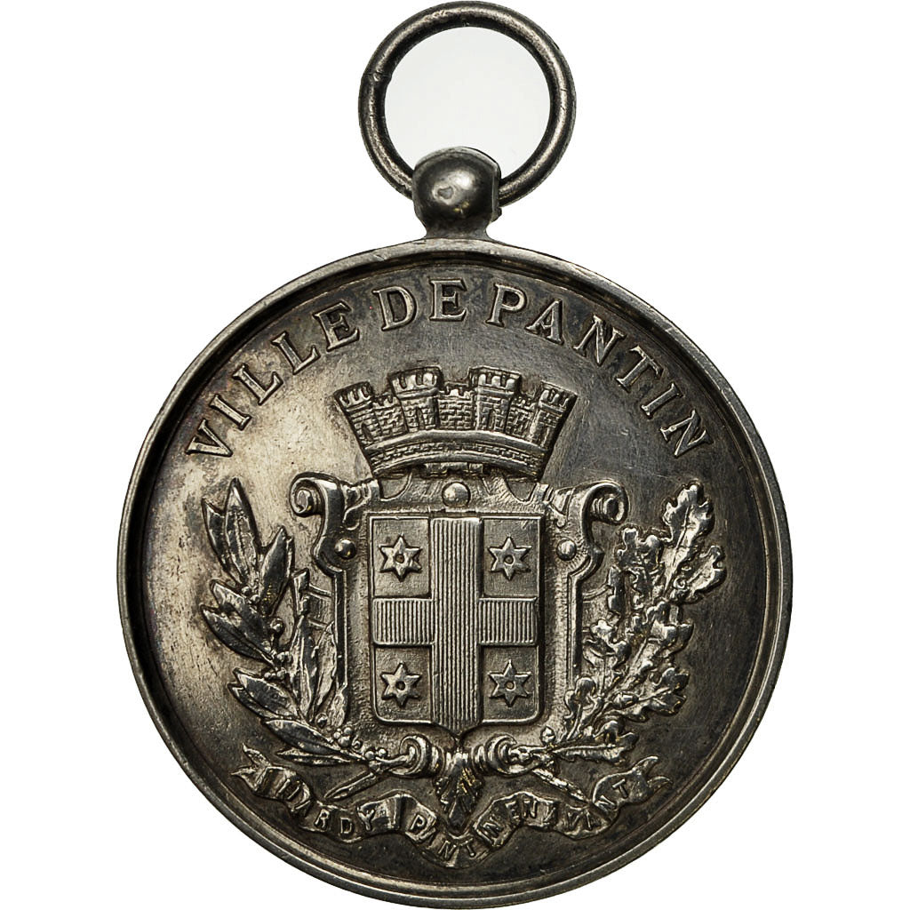 Frankreich, Medal, Ville de Pantin, Sports, Gymnastique, 1887, VZ, Silber