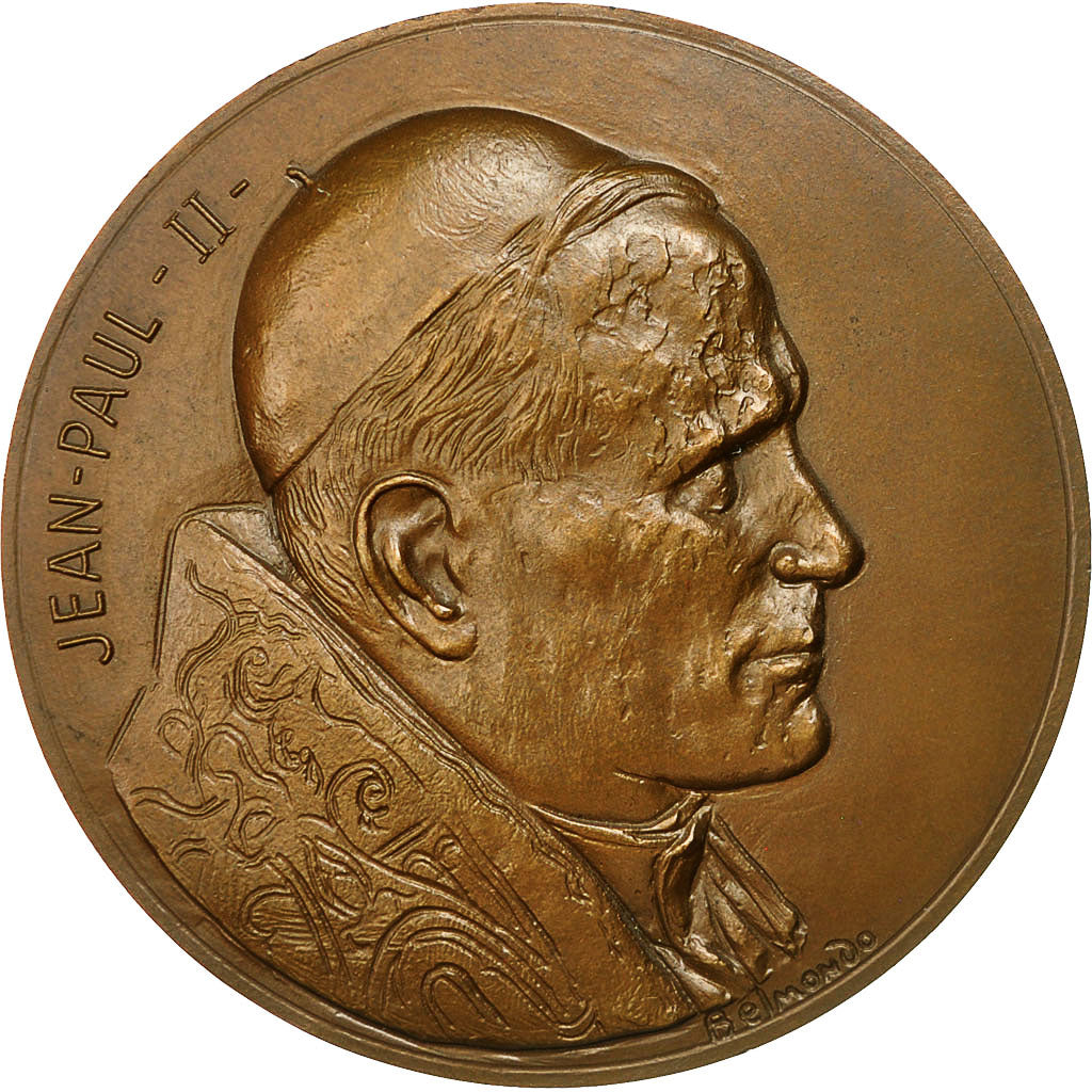 Frankreich, Medal, Jean Paul II, Dieu pour tous les Hommes, 1985, Belmondo, VZ+