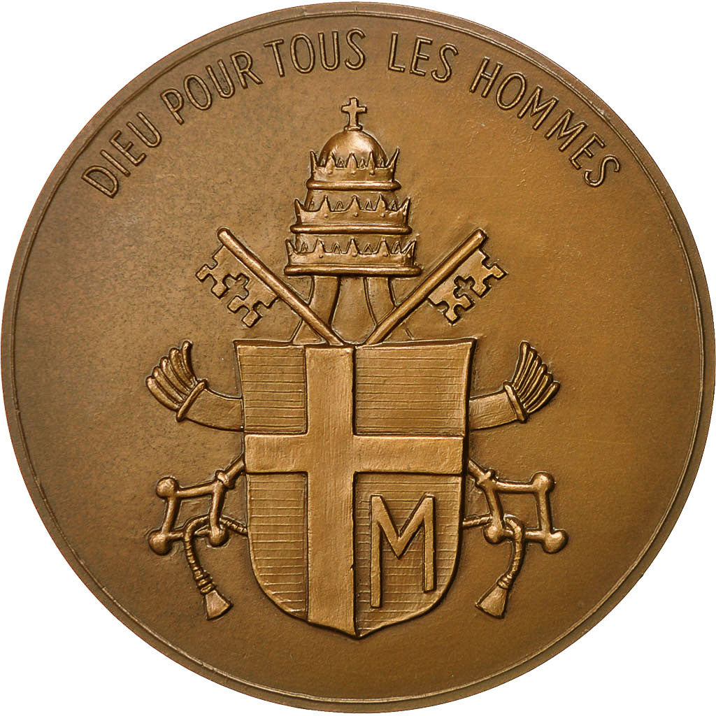Frankreich, Medal, Jean Paul II, Dieu pour tous les Hommes, 1985, Belmondo, VZ+
