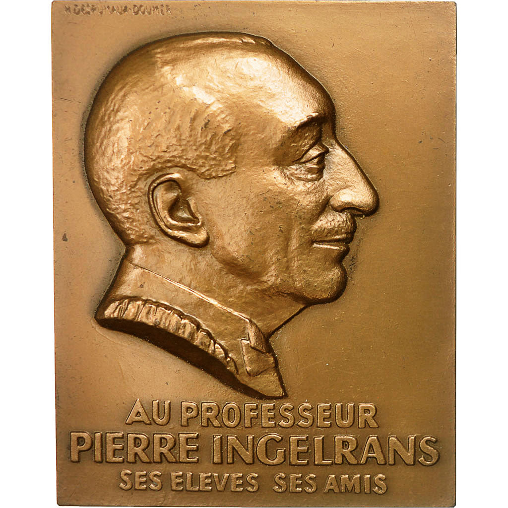 Francia, Medal, Professeur Pierre Ingelrans, Médecine, 1970, Desrumaux, SPL-