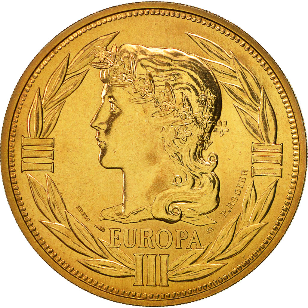 France, Medal, Ecu Europa, Marianne, 1985, Rodier, MS(64), Bronze