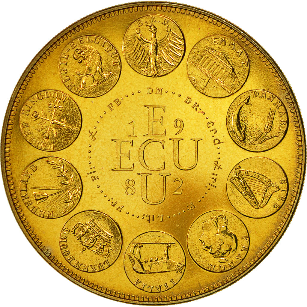 Francia, Medal, Ecu Europa, Europe Assise, 1982, Rodier, SC+, Bronce