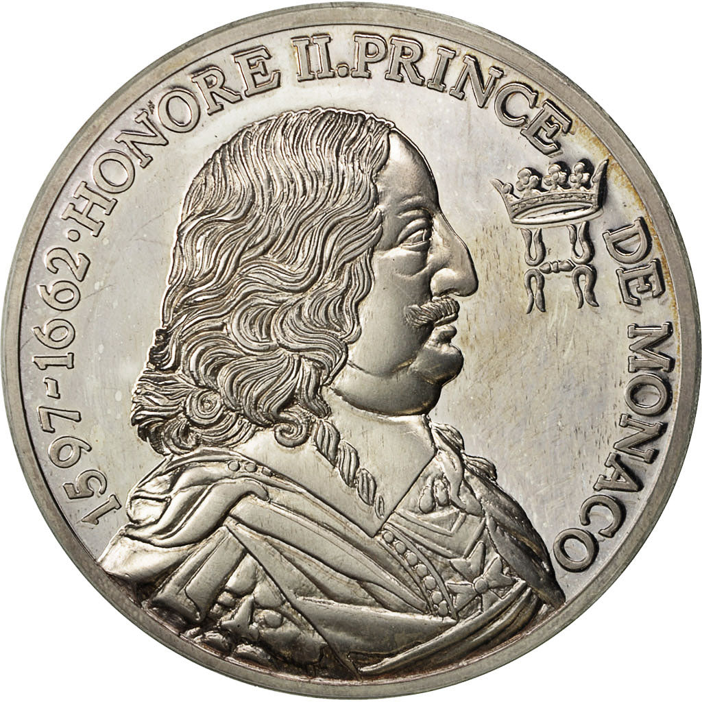 Monaco, Medal, Honoré II, Prince de Monaco (1597-1662), n.d. (1975), Silver