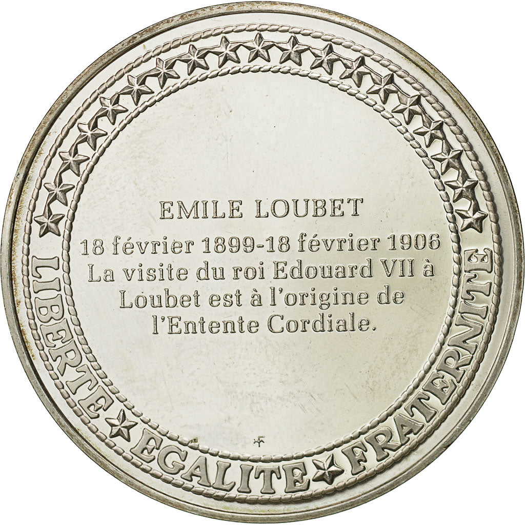 Frankreich, Medal, Les Présidents de la République, Émile Loubet, UNZ, Silber