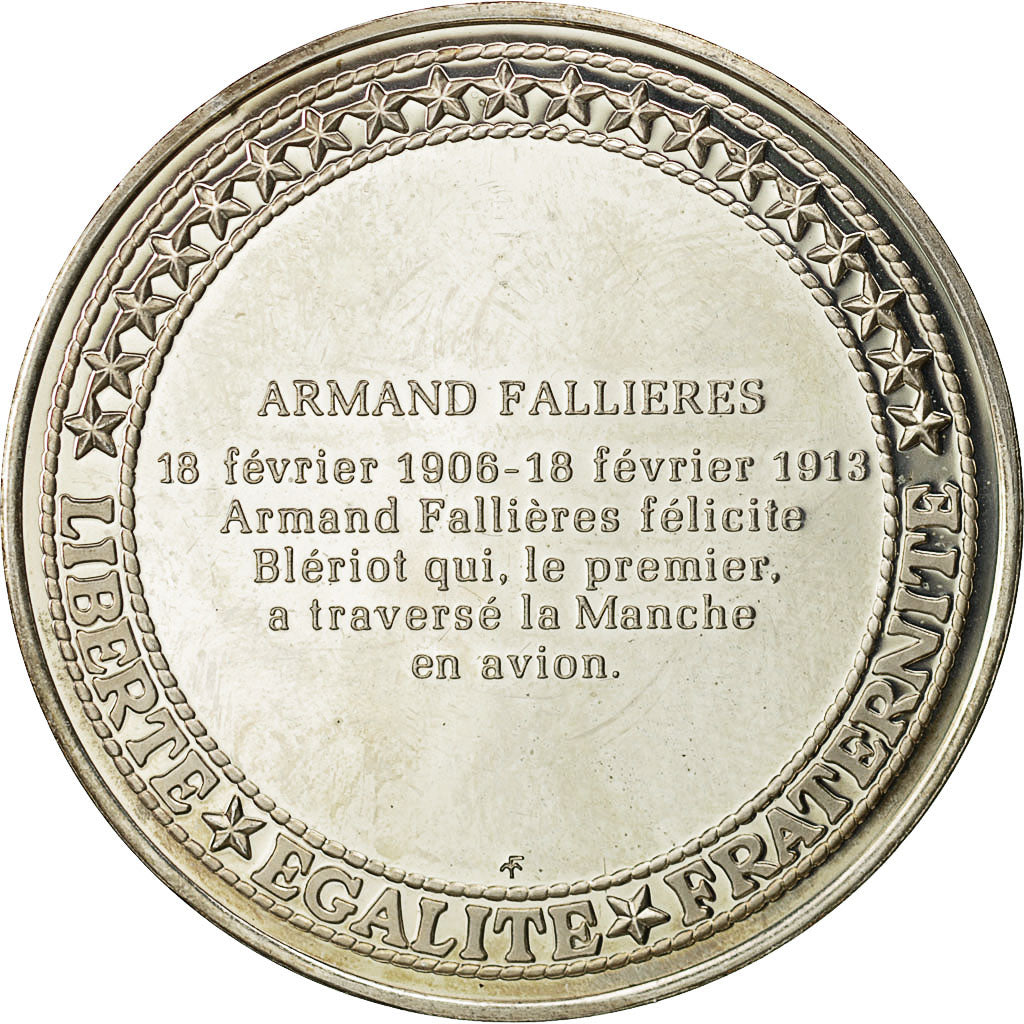 Francja, Medal, Les Présidents de la République, Armand Fallières, MS(64)