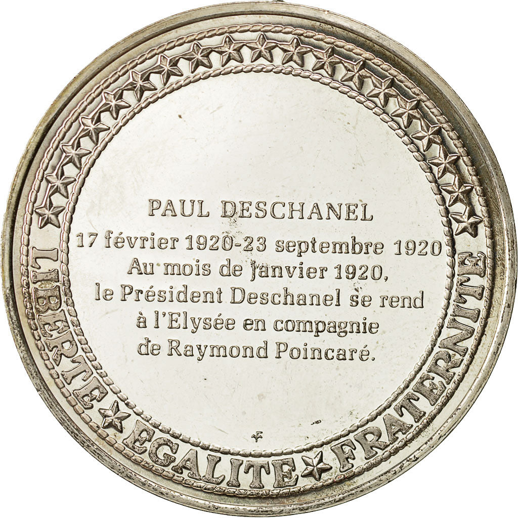Frankreich, Medal, Les Présidents de la République, Paul Deschanel, UNZ+
