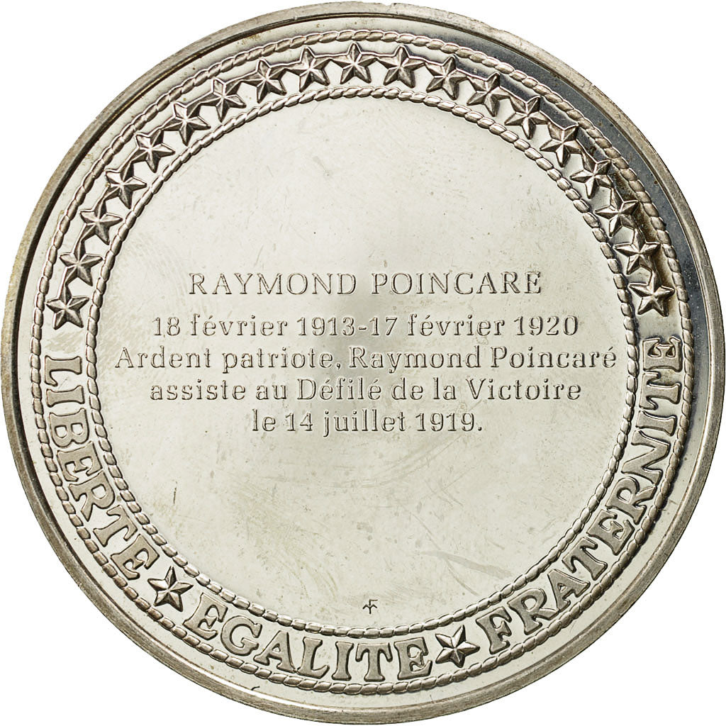 Frankreich, Medal, Les Présidents de la République, Raymond Poincaré, UNZ+