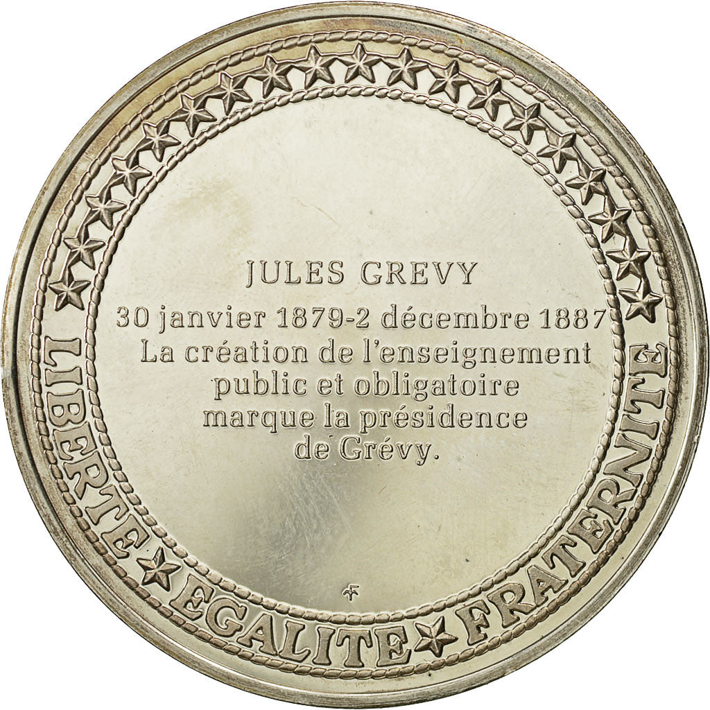 Francia, Medal, Les Présidents de la République, Jules Grévy, SPL+, Argento