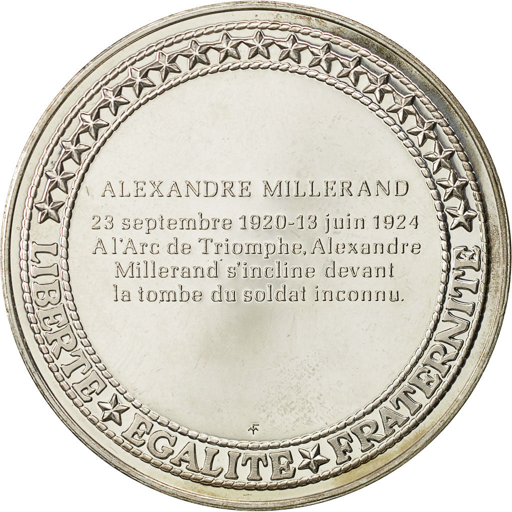 Francia, Medal, Les Présidents de la République, Alexandre Millerand, SPL+
