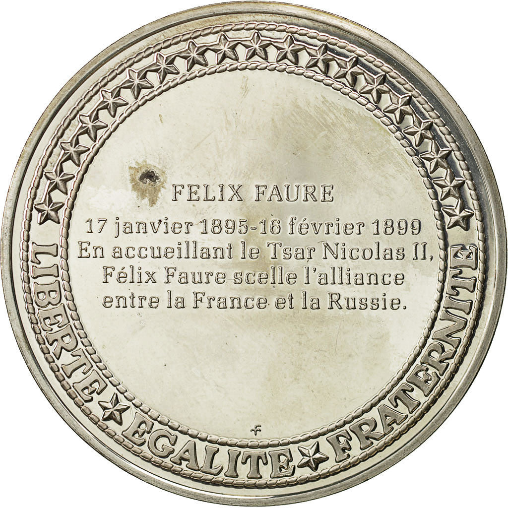 France, Medal, Les Présidents de la République, Félix Faure, MS(63), Silver