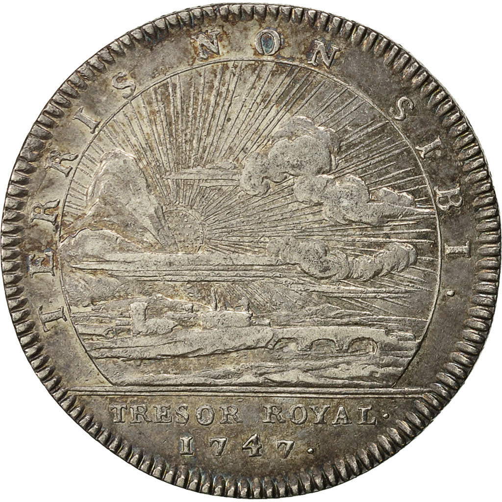 France, Jeton, Louis XV, Trésor Royal, 1747, Argent, TTB+, Feuardent:2071