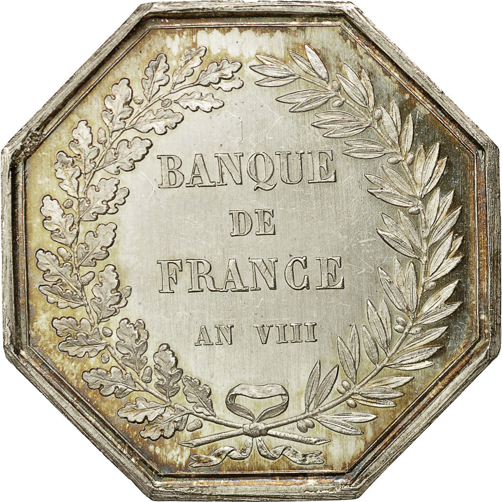France, Medal, Banque de France, 1800, Dumarest, AU(55-58), Silver