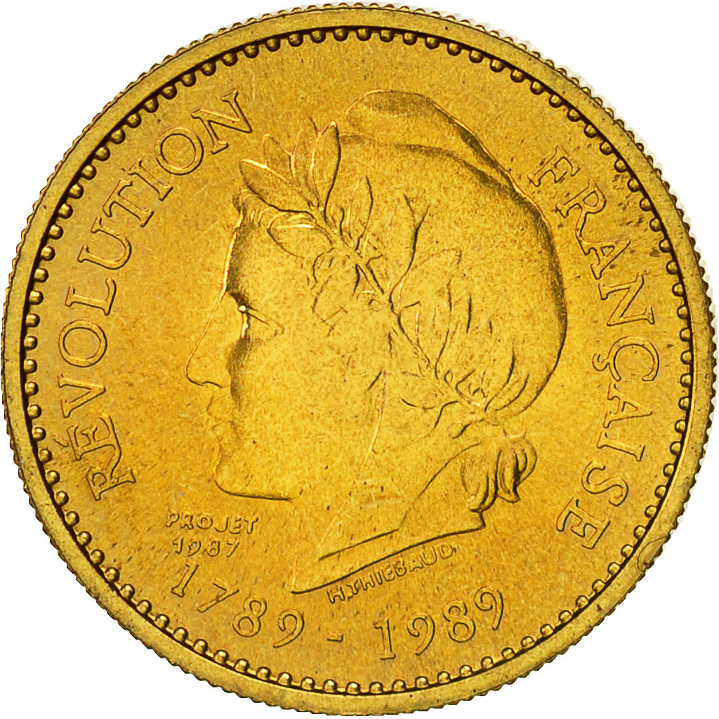 Frankreich, Medaille, Révolution Française, Droits de l'Homme, STGL, Gilt