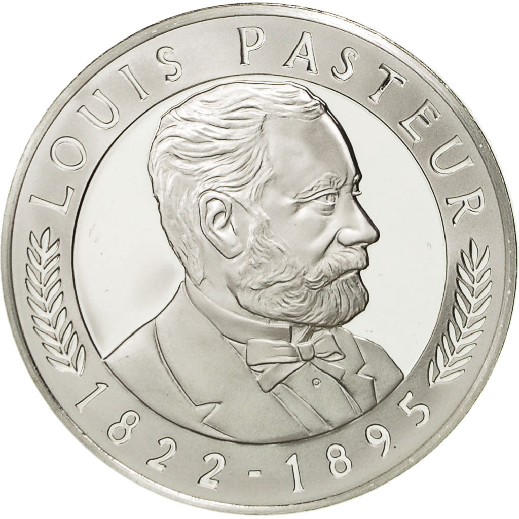 Francja, Medal, 100ème Anniversaire de la Mort de Louis Pasteur, MS(63), Srebro