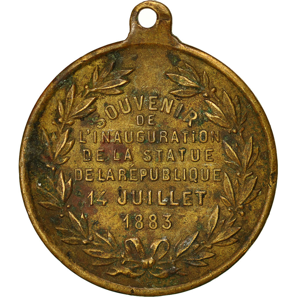 France, Médaille, Inauguration de la Statue de la République, 14 Juillet 1883