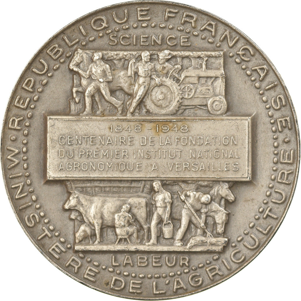 France, Medal, Centenaire de la Fondation du 1er Institut Agronomique
