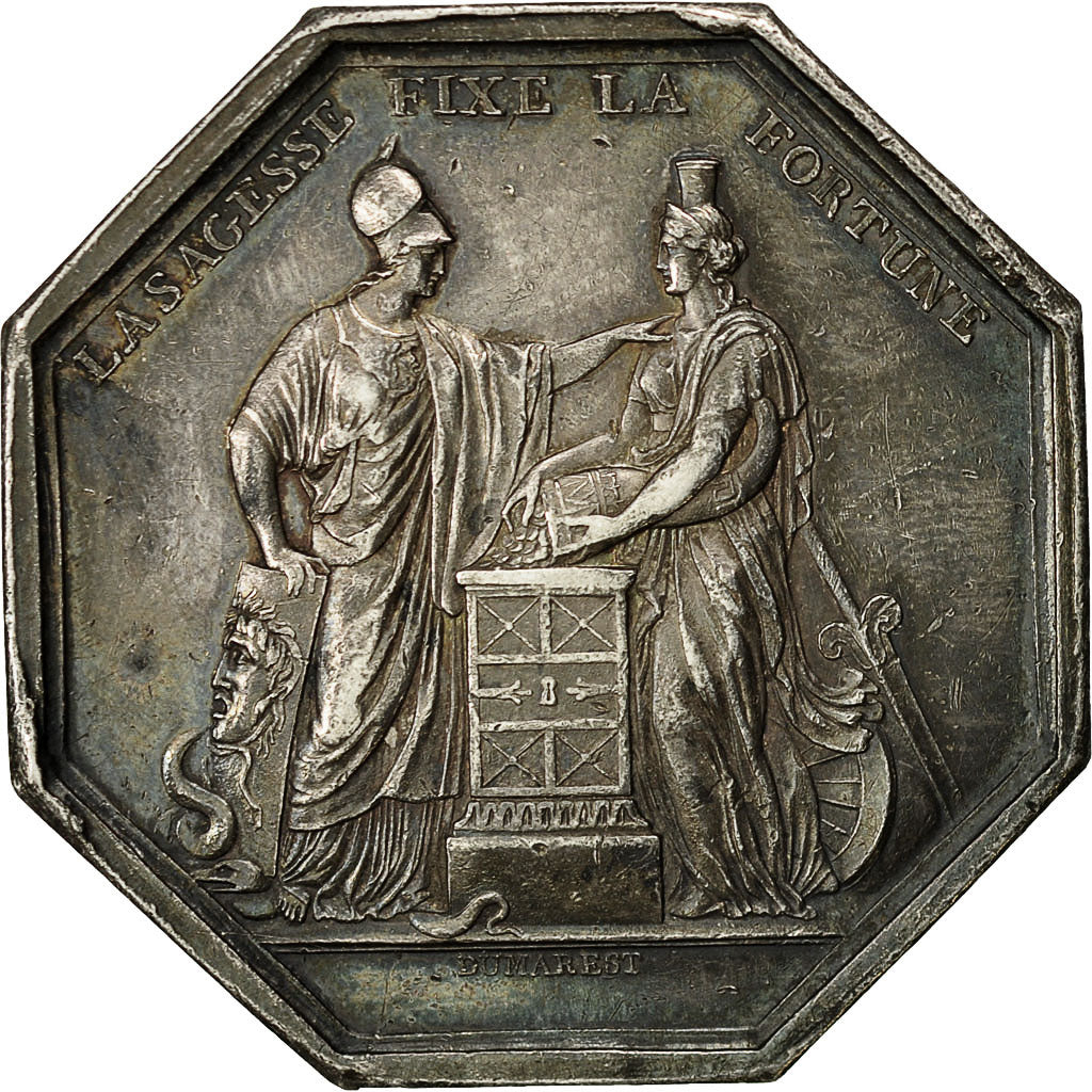 Francia, Token, Banque de France, An VIII, Dumarest, SPL-, Argento
