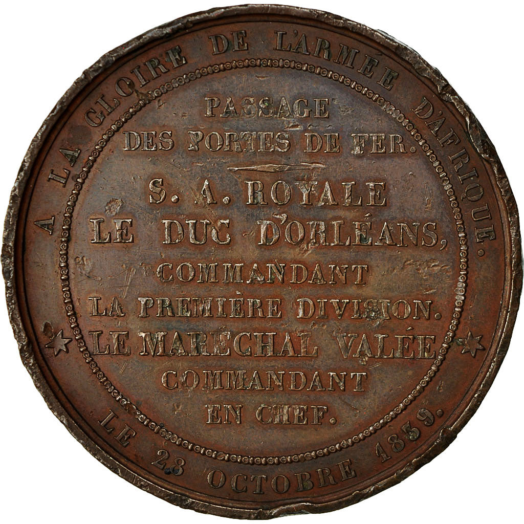 Francja, medal, 1839, Miedź, Borrel, VF(30-35)