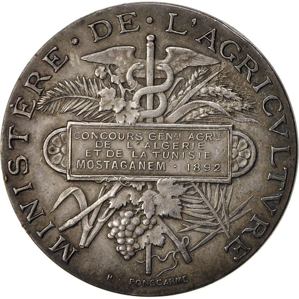 Algeria, Medal, Concours Général Agricole d'Algérie et de Tunisie